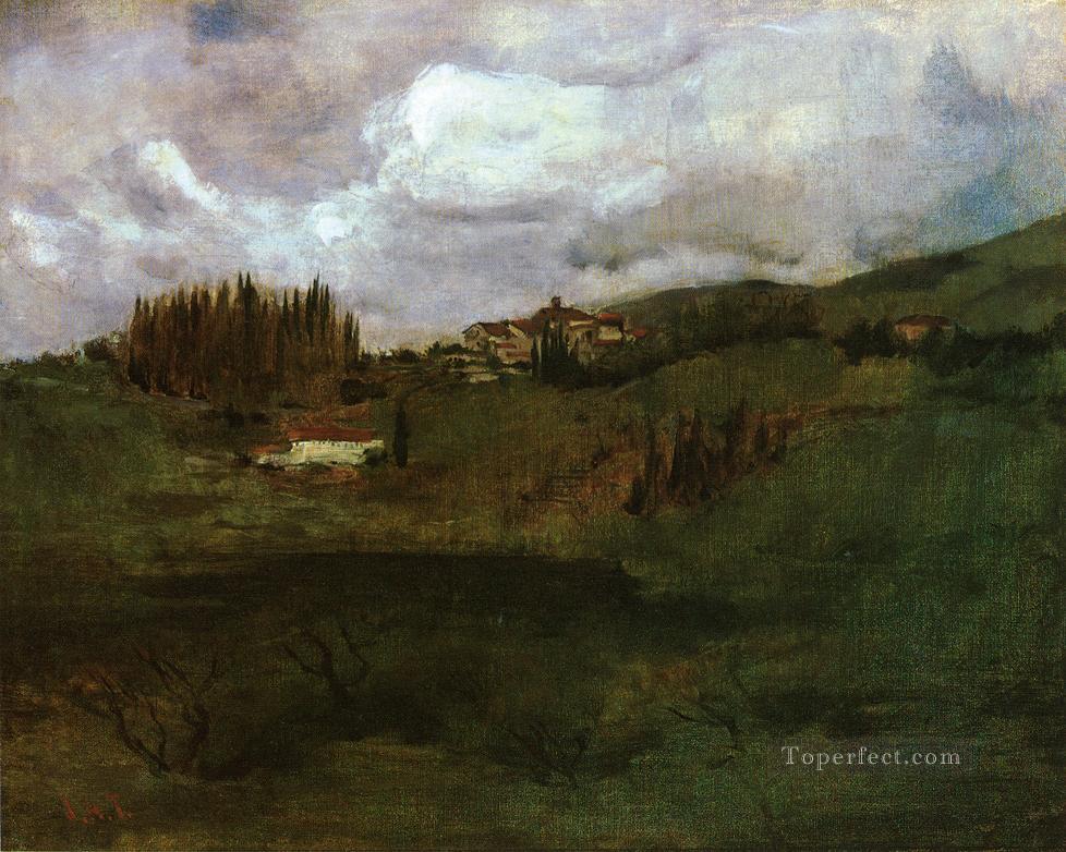 Tuscan Landscape John Henry Twachtman Oil Paintings